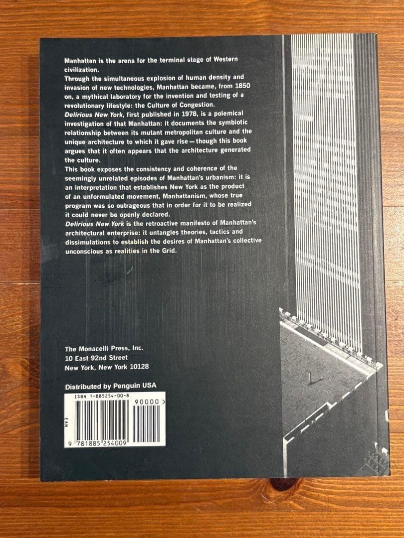 Rem Koolhaas Deliriousyork Building Architecture Book Used