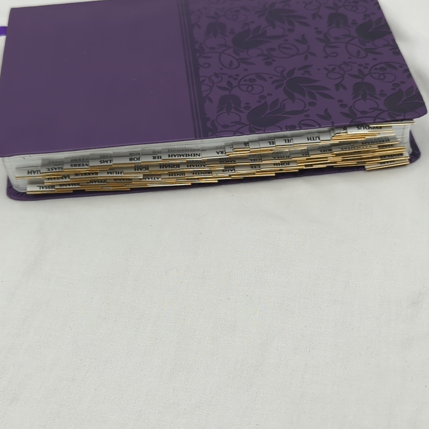 NIV Rainbow Study Bible Purple Lavender LeatherTouch Bold Line Holman Christian