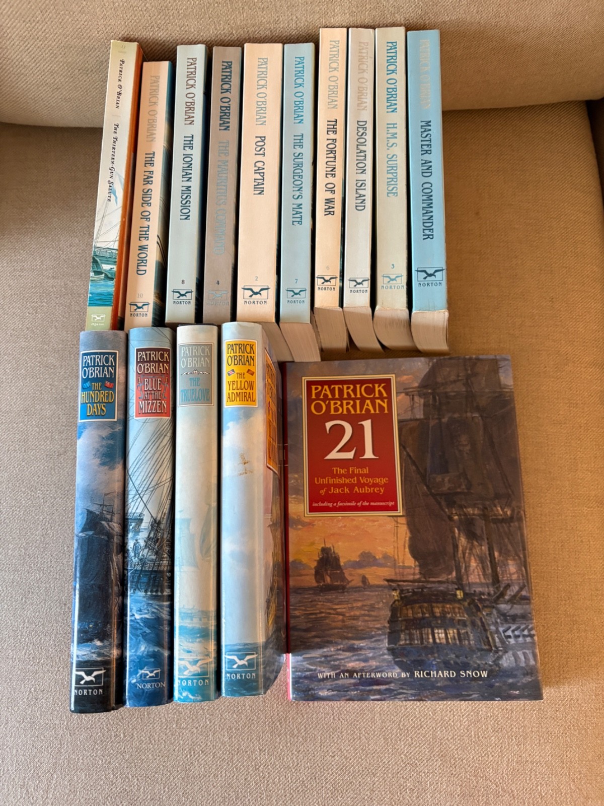 Aubrey and Maturin Sea Adventures by Patrick O’Brian-10 Trade PB – 5 HB/DJ