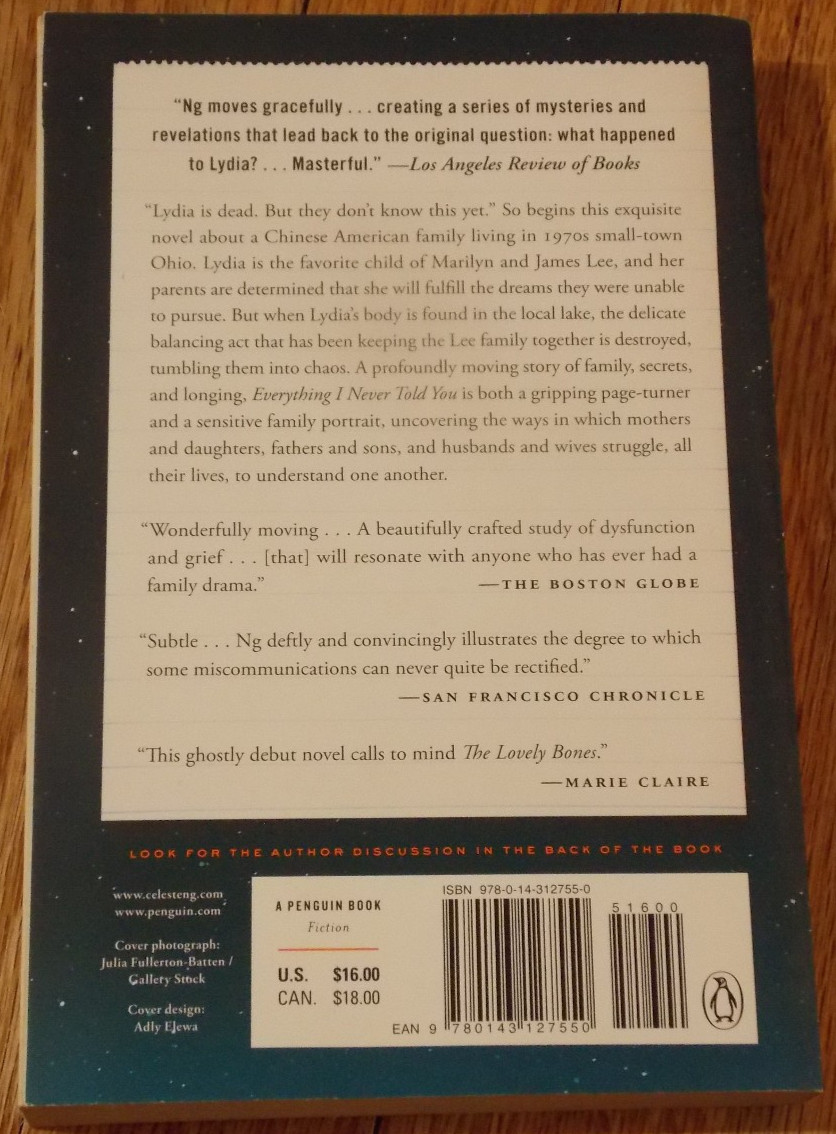 CELESTE NG-Everything I Never Told You~SIGNED/AUTOGRAPHED~(2015, Paperback)