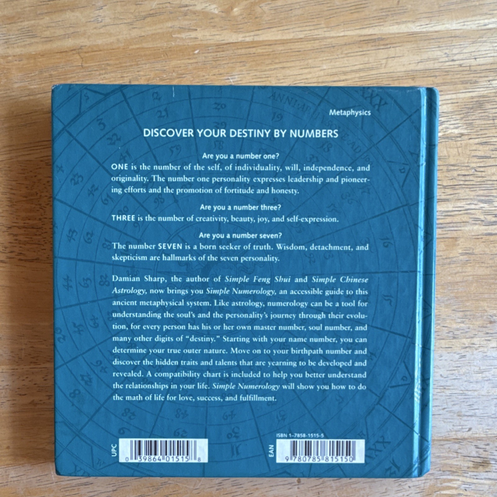 Simple Numerology Hardcover Book by Damian Sharp Red Wheel/Weiser Numerology