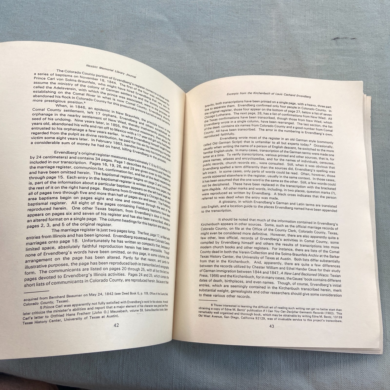 Nesbitt Memorial Library Journal Colorado County History 1992 V 2 #1 Murray Wall