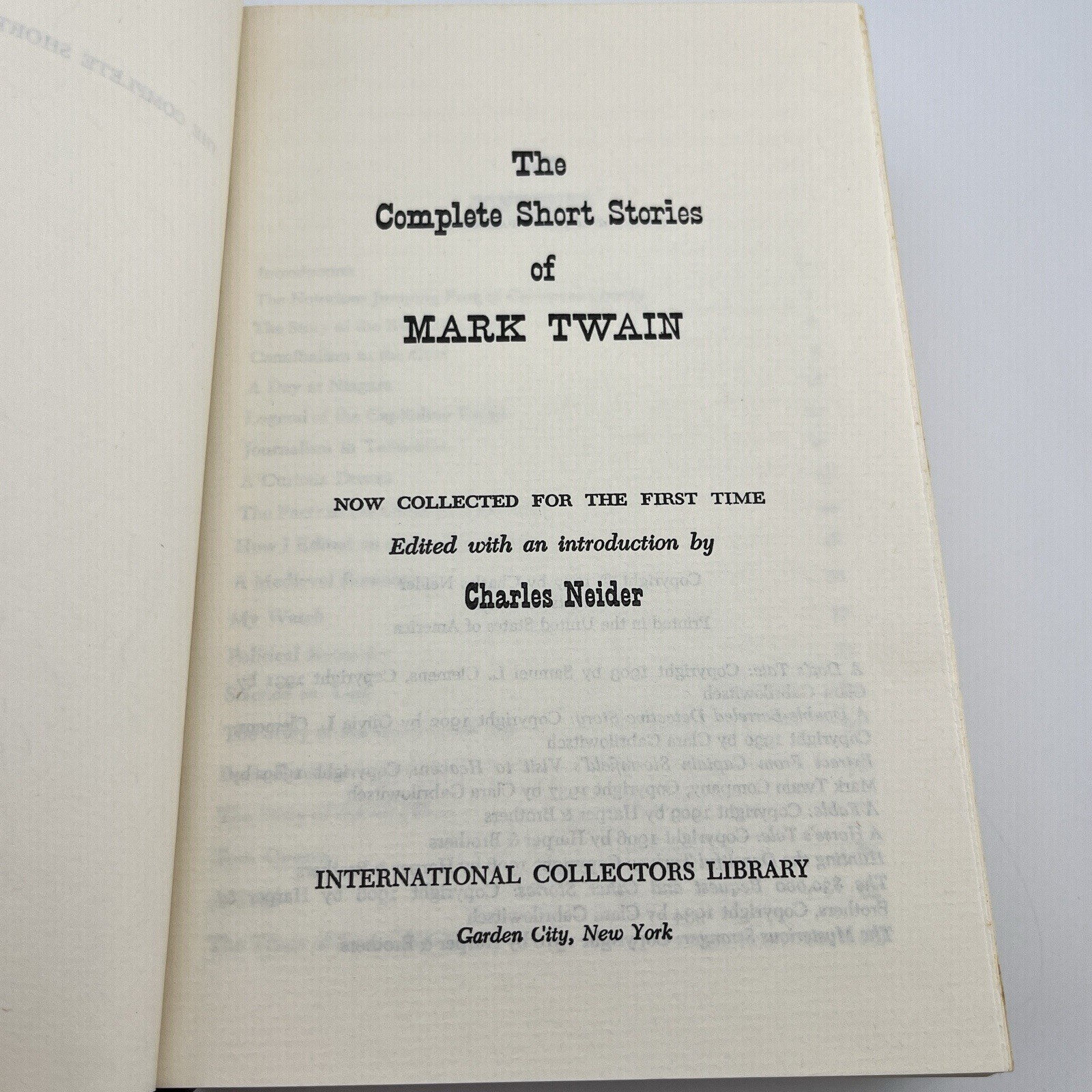 Complete Short Stories Mark Twain International Collectors Library Hardcover VTG