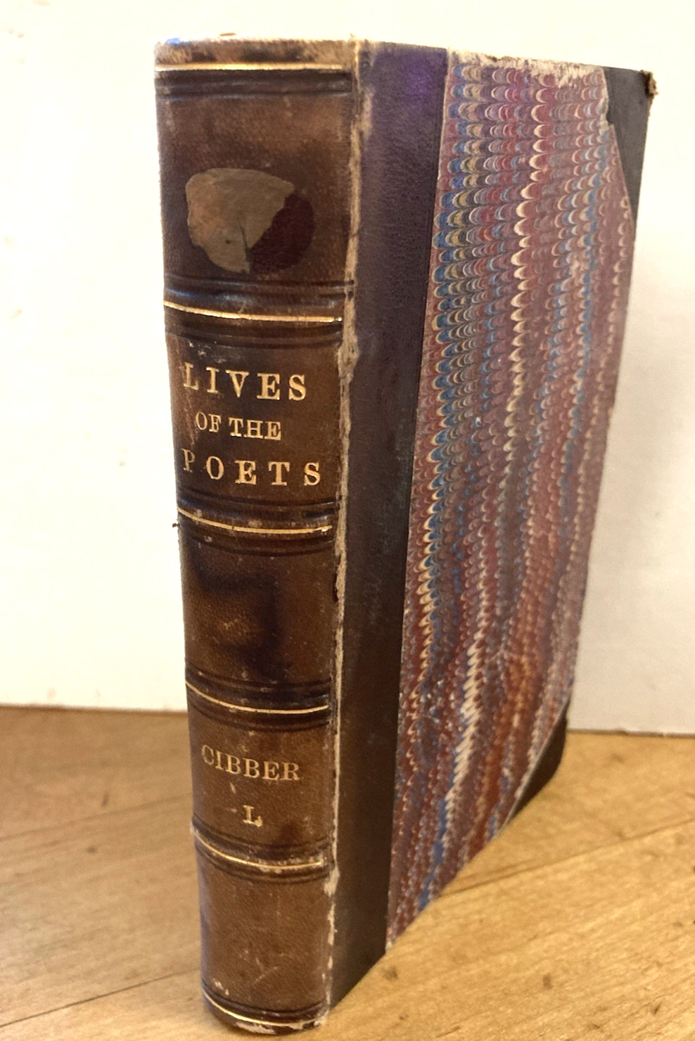 ANTIQUE-1753-THE LIVES of the POETS by Mr Cibber-Vol # 1-CHAUCER-SHAKESPEAR-MORE