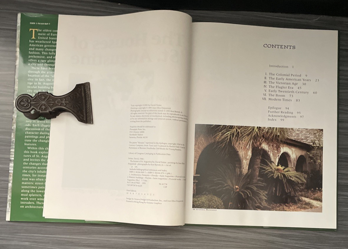 Original Hardcover 1st Ed 1995 The Houses Of St. Augustine By David Nolan