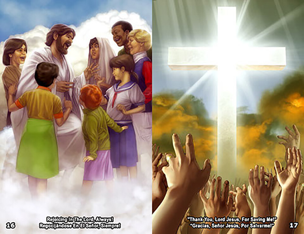 Kid’s Gospel Bible Tracts in English and Spanish, Pack of 40, 20 Pages Each.