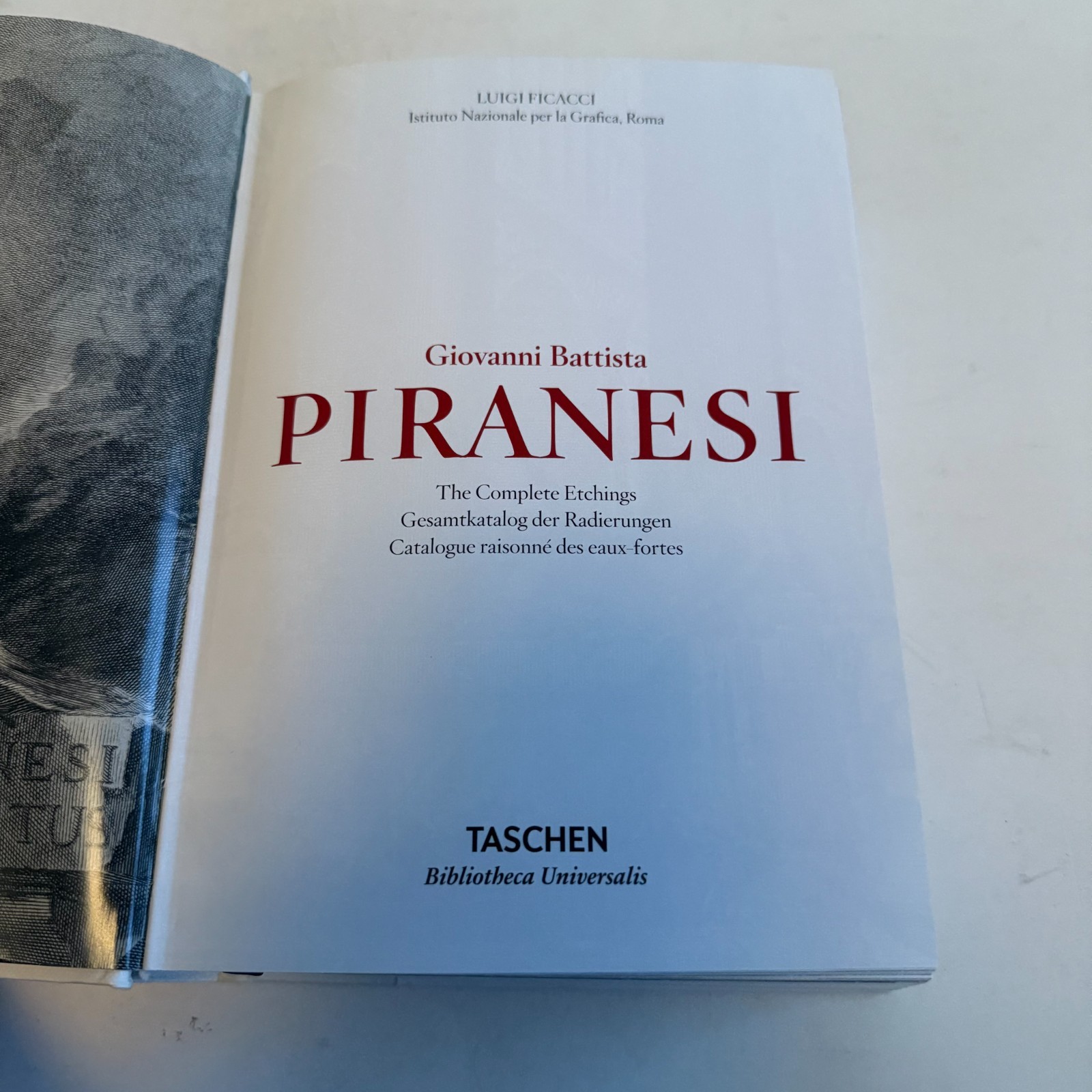 Piranesi The Complete Etchings Hardcover 2016 Taschen Multi Lingual Edition