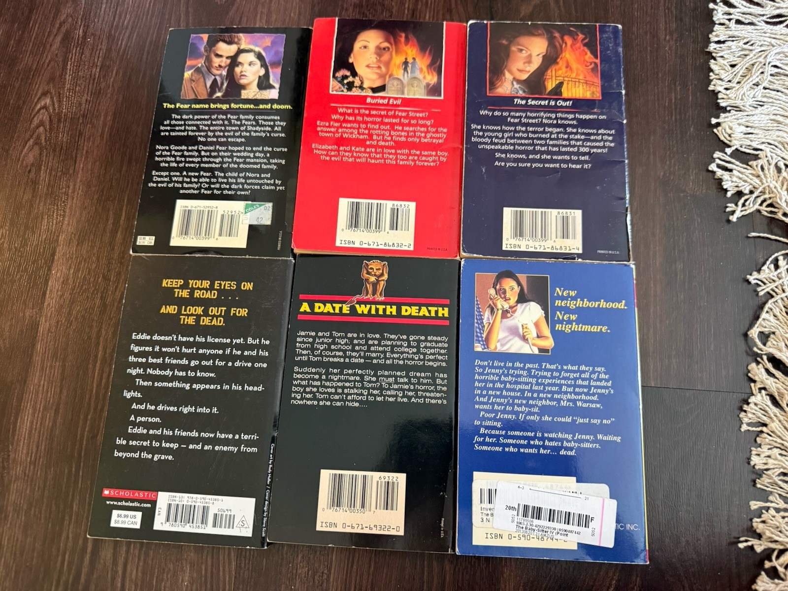 Lot of 6 Fear Street Books R.L. Stine 90’s Youth Horror The Secret Betrayal