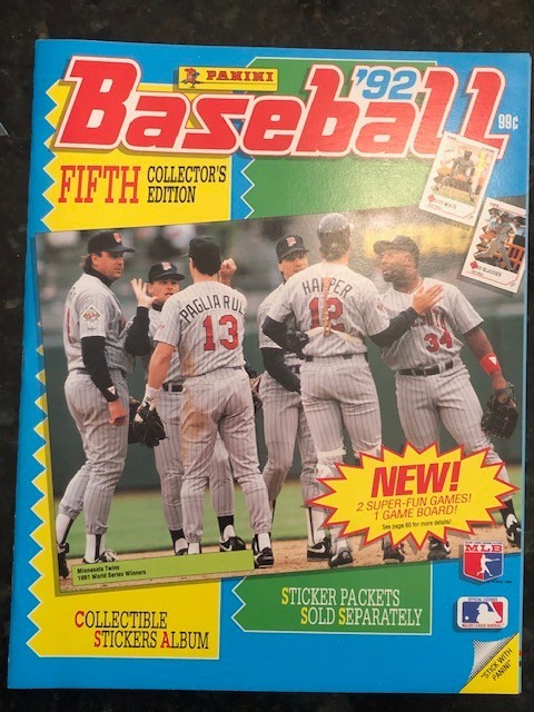1992 Panini Baseball Sticker Album Yearbook Book BRAND NEW TWINS VINTAGE STOCK