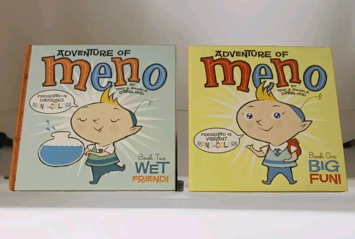 Adventure of Meno Big Fun! + Wet Friend! Book Lot 2 By Tony + Angela Diterlizzi