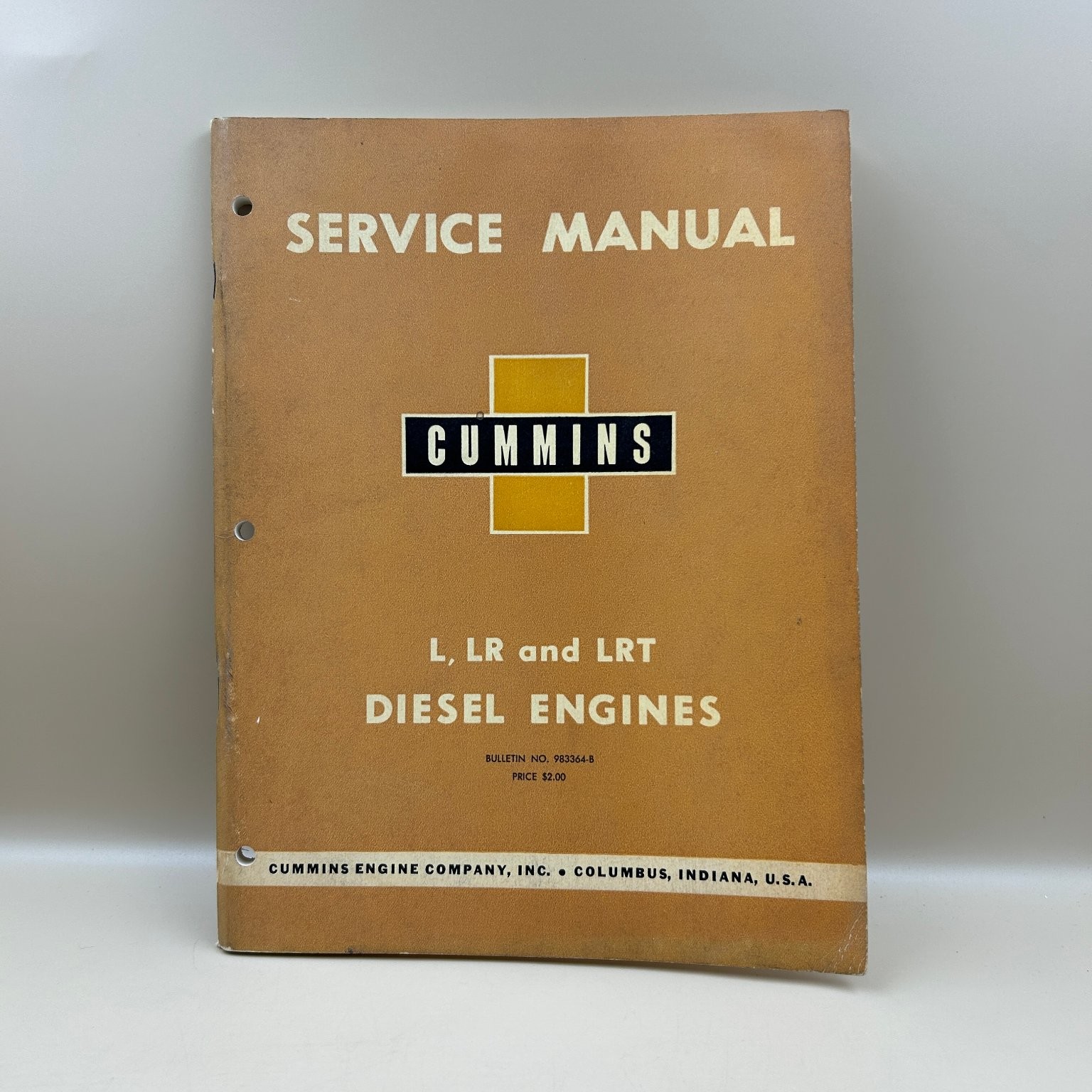 Cummins Service Manual L LR LRT Diesel Engines 1961 Bulletin 983364-B
