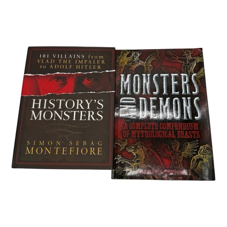 History’s Monsters Demons Mythological Beasts Villains Vlad Hitler Book Set