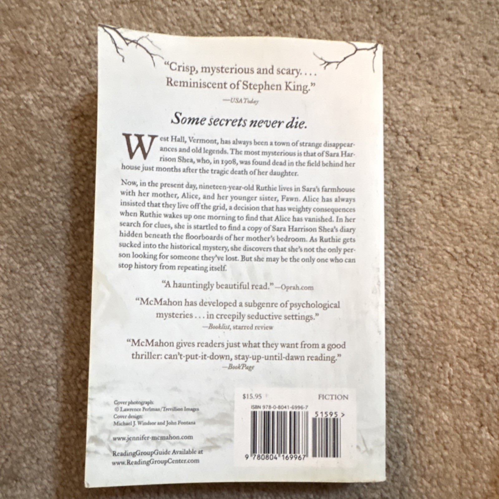 Winter People by Jennifer McMahon (2015, Trade Paperback, Anchor Books) Thriller