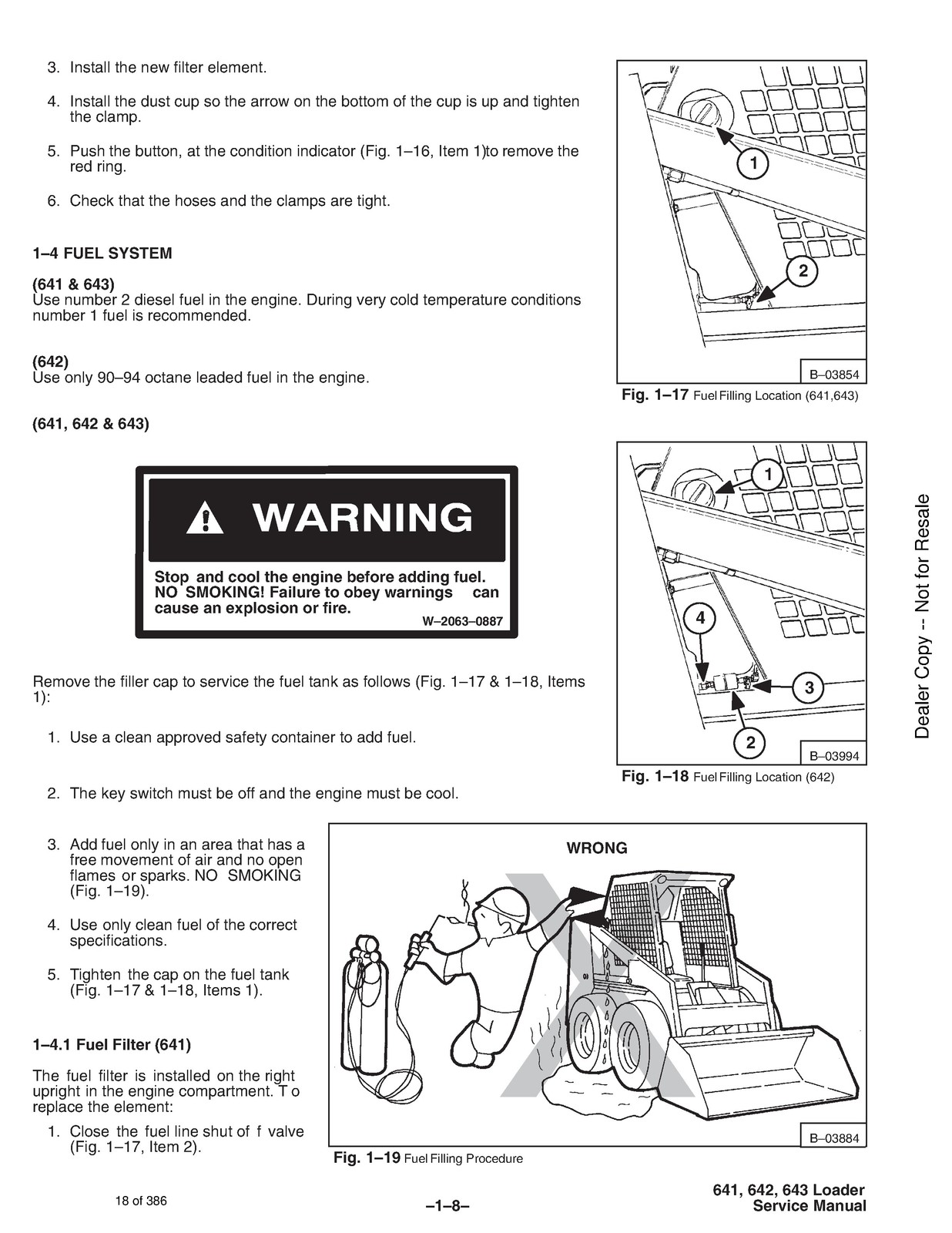 BOBCAT 641 642 643 H Series Skid Steer Loader Service Manual 1996, FOLDOUTS