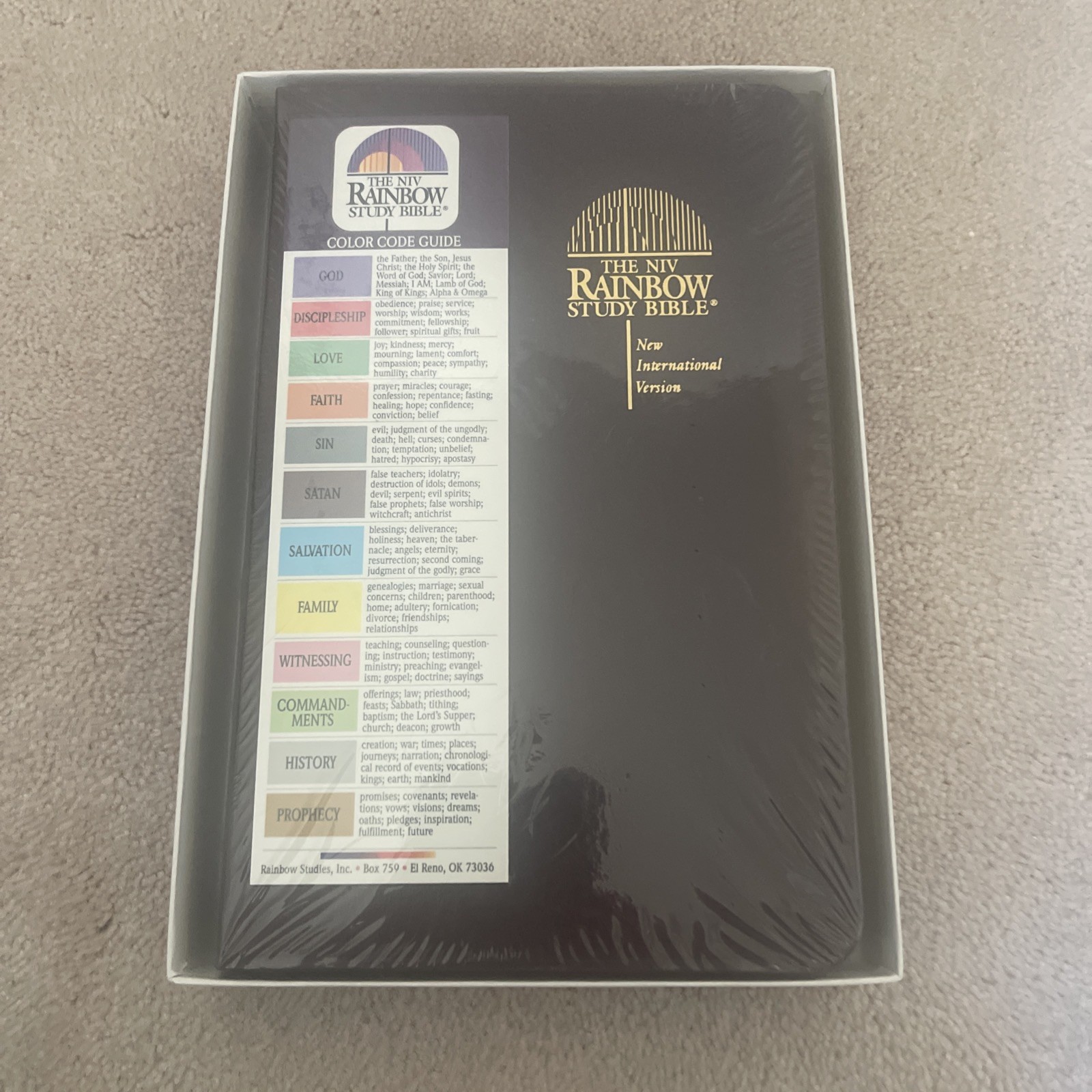 Rainbow Study Bible New International Version NIV Imitation Leather Bold Ln NEW