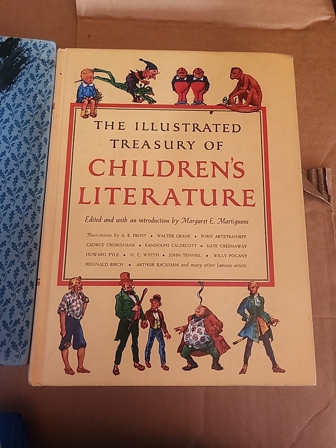X2 Vtg 1955 Illustrated Treasury Of Children’s Literature HC Martignoni Grosset
