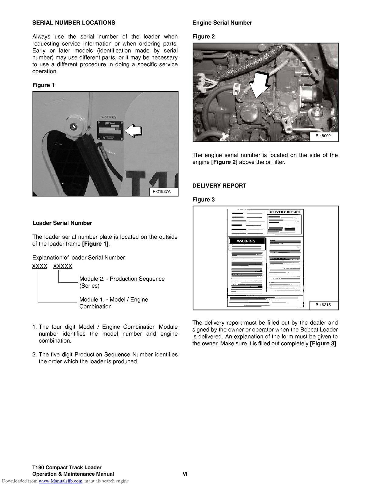 BOBCAT T190 Operation Maintenance Manual 2006 SN 531711001 Up – WIRE BOUND