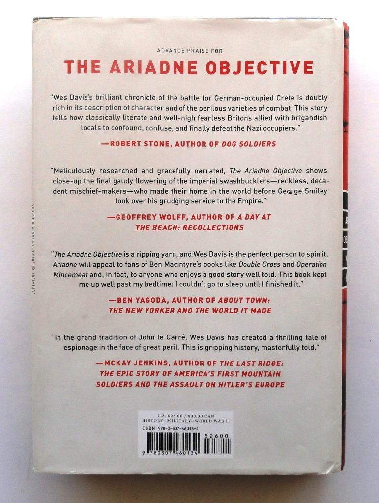 (618) Ariadne Objective: Underground War in Crete WWII Wes Davis HB 2013