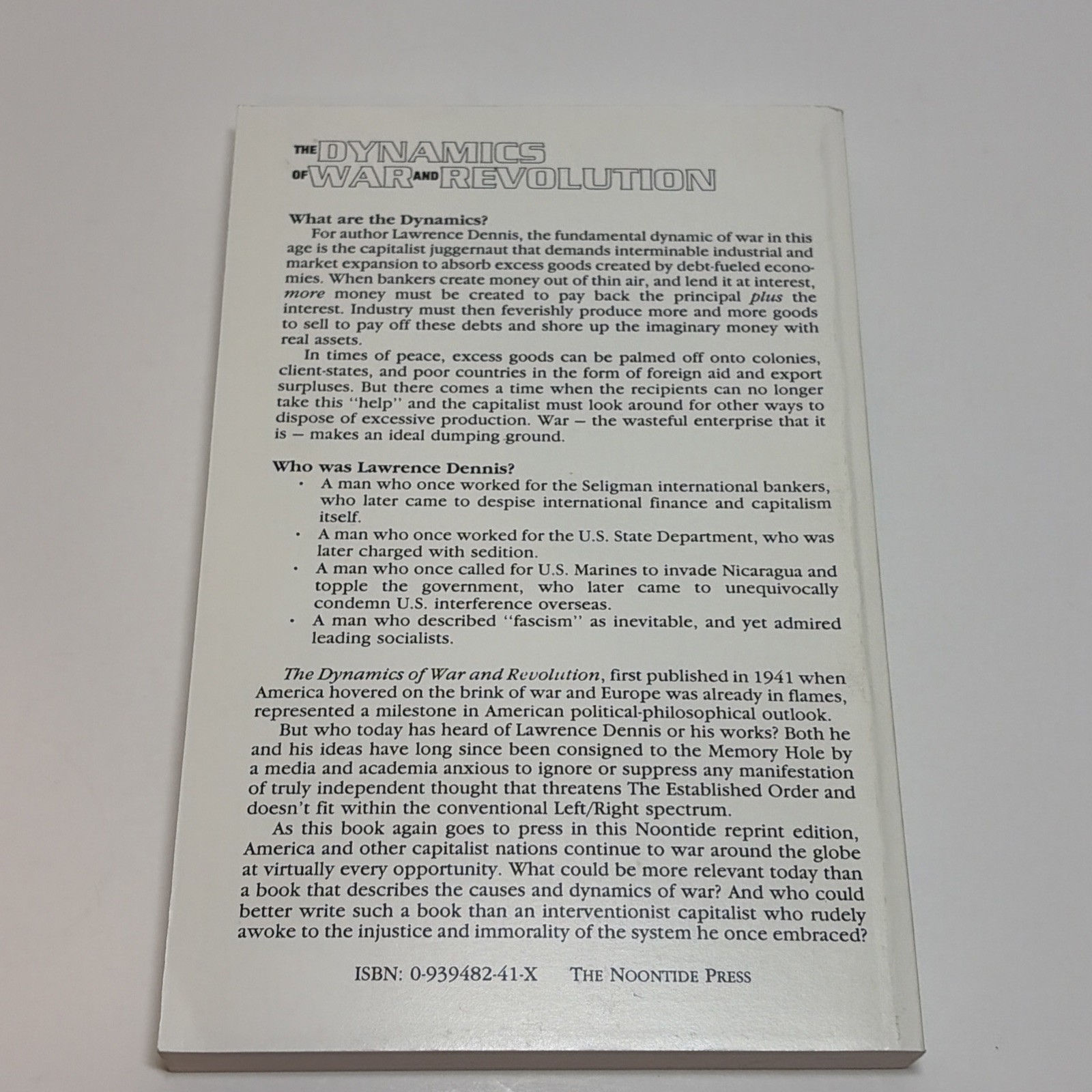 The Dynamics of War and Revolution Economic Origins of Conflict Lawrence Dennis