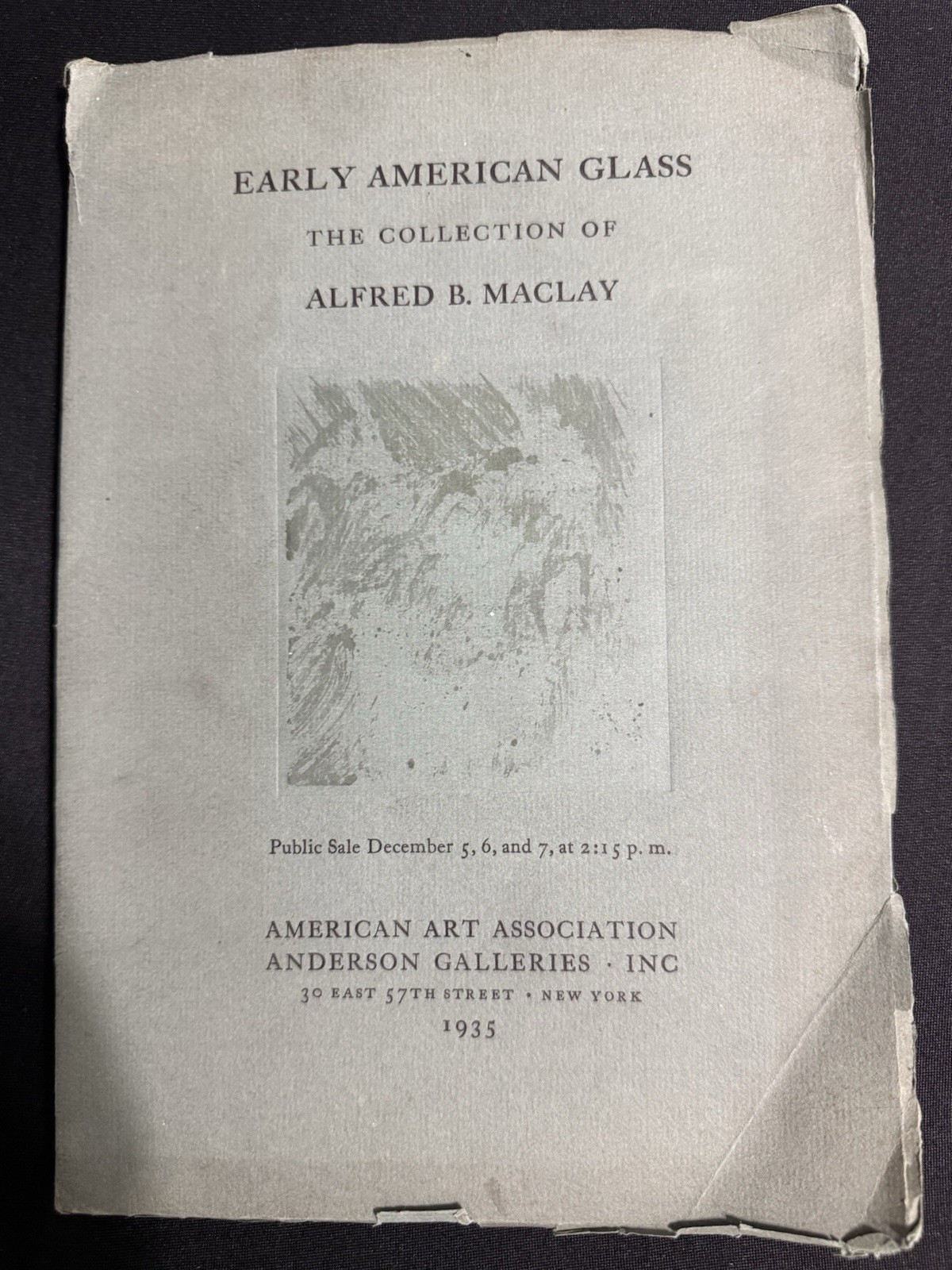 Early American Glass Collection Alfred B Maclay Public Sale 12/5-7 PPB 1935 NY