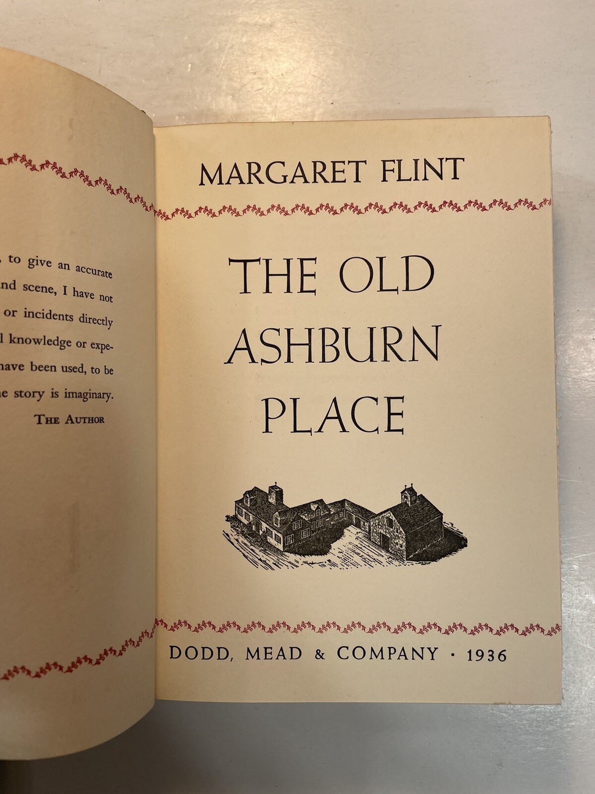 The Old Ashburn Place Margaret Flint c1936 4th printing Dodd Mead and Company HC