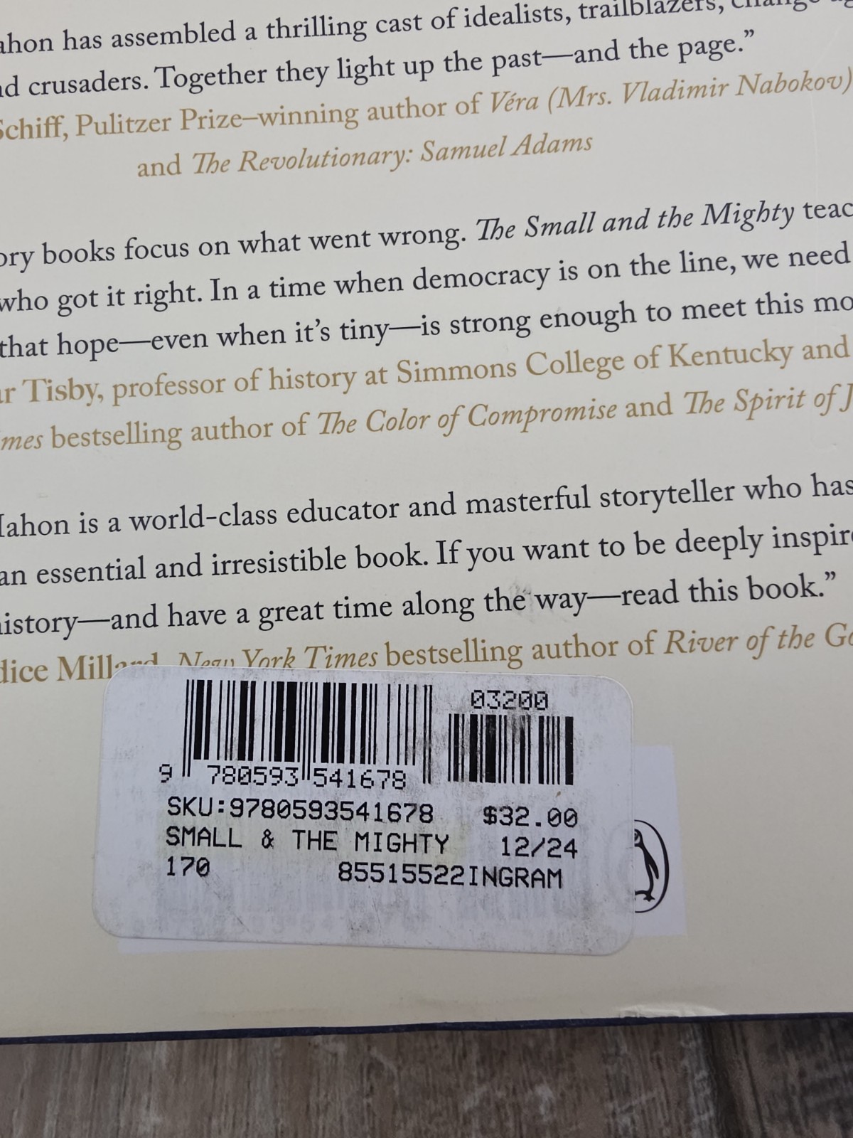The Small & the Mighty by Sharon McMahon (2024, HC) AMERICAN HISTORY GOVERNMENT