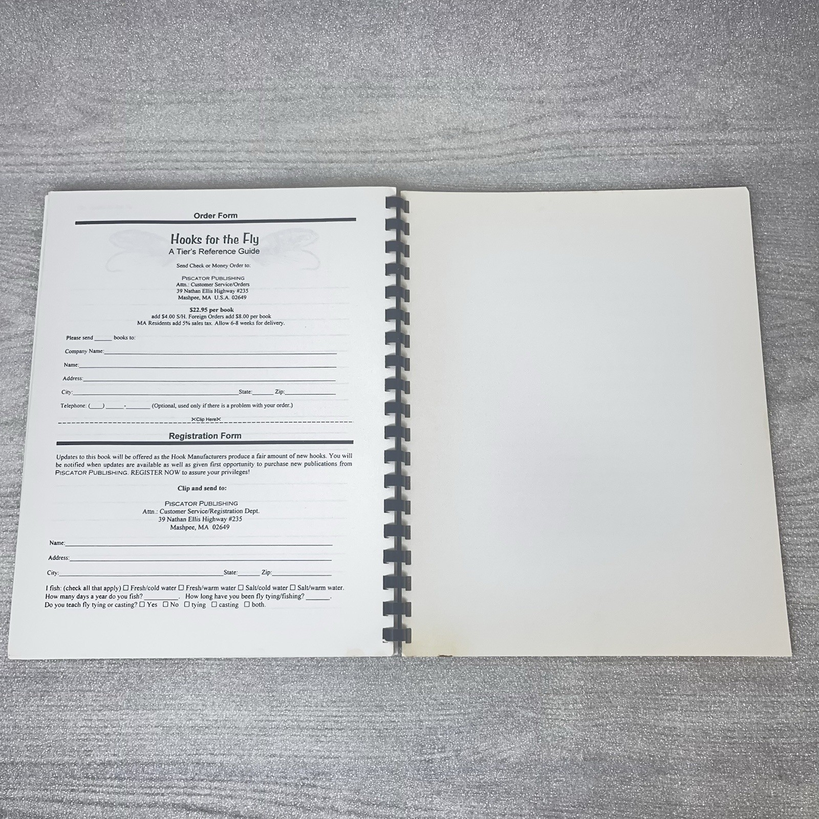 Hooks For The Fly: A Tier’s Reference Guide By Bill Schmidt 1997 Fly Tying