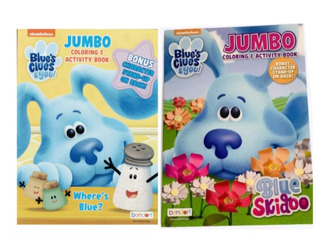 NEW! BLUES CLUES & YOU! COLORING & ACTIVITY BOOKS 💙 Wheres Blue?/Blues Skidoo!