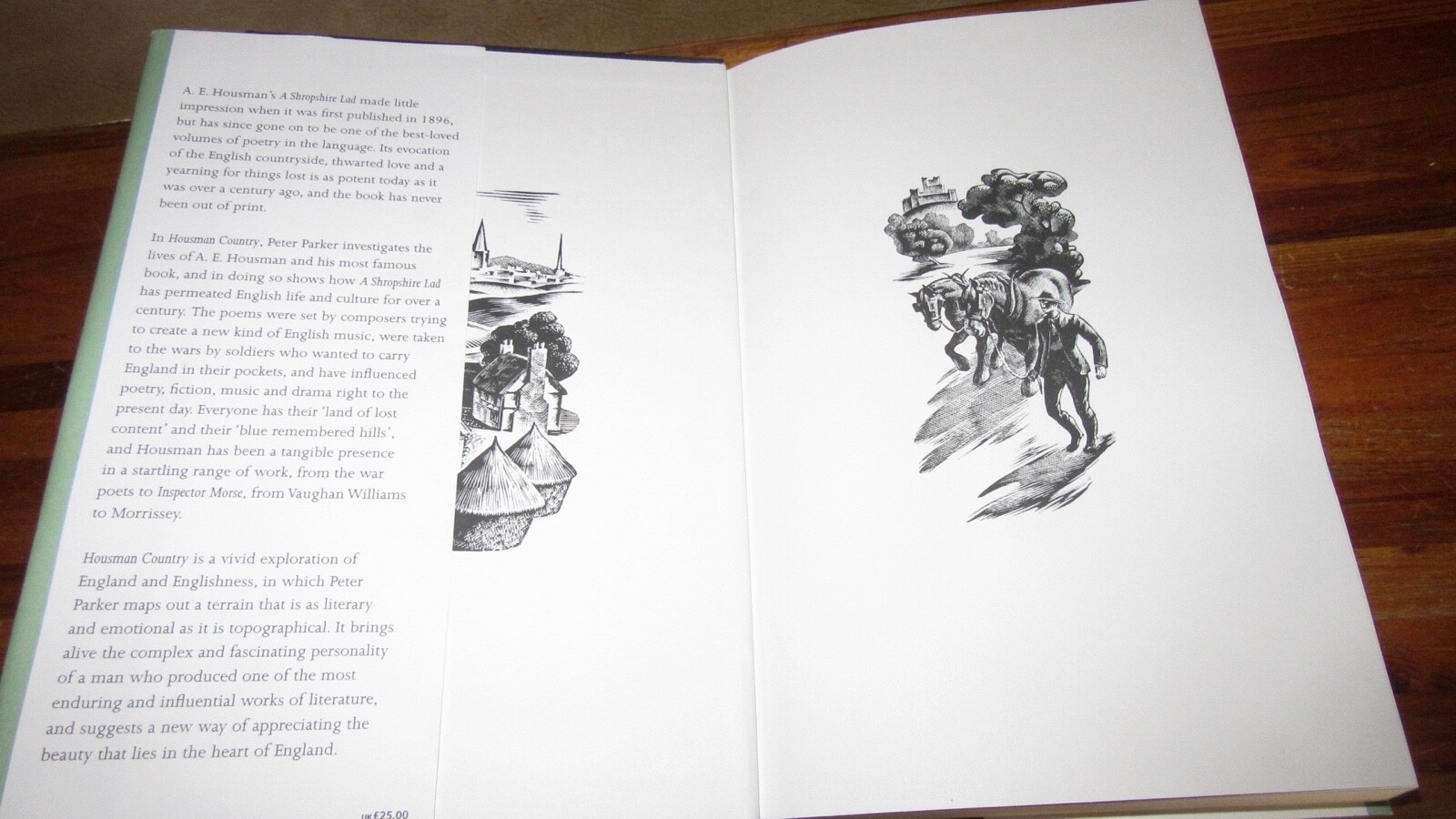 Housman Country: Into the Heart of England ~ Peter Parker. 1st HbDj HERE in MELB