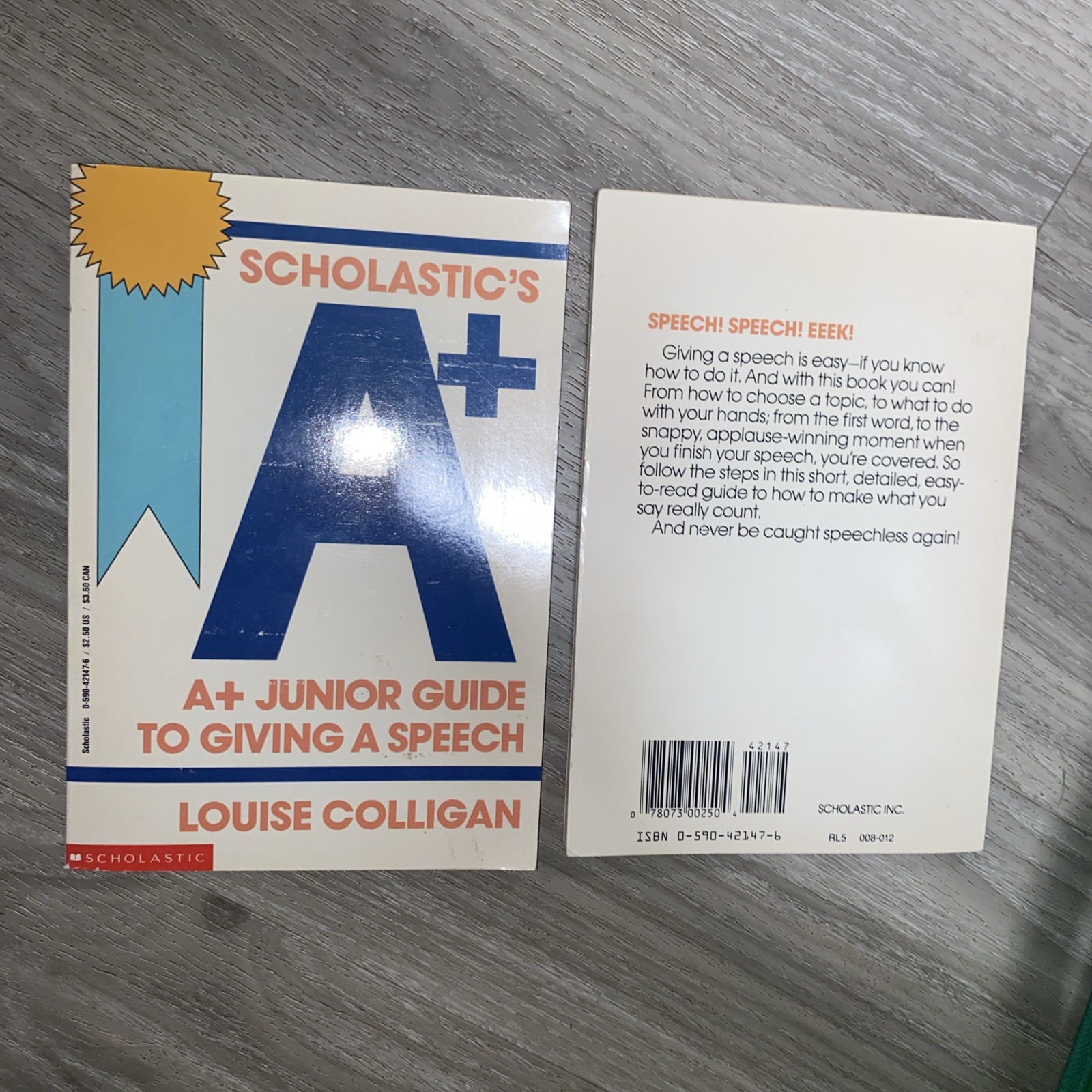 The A-Plus Junior Guide to Giving a Speech – Louise Colligan (1989, Paperback)