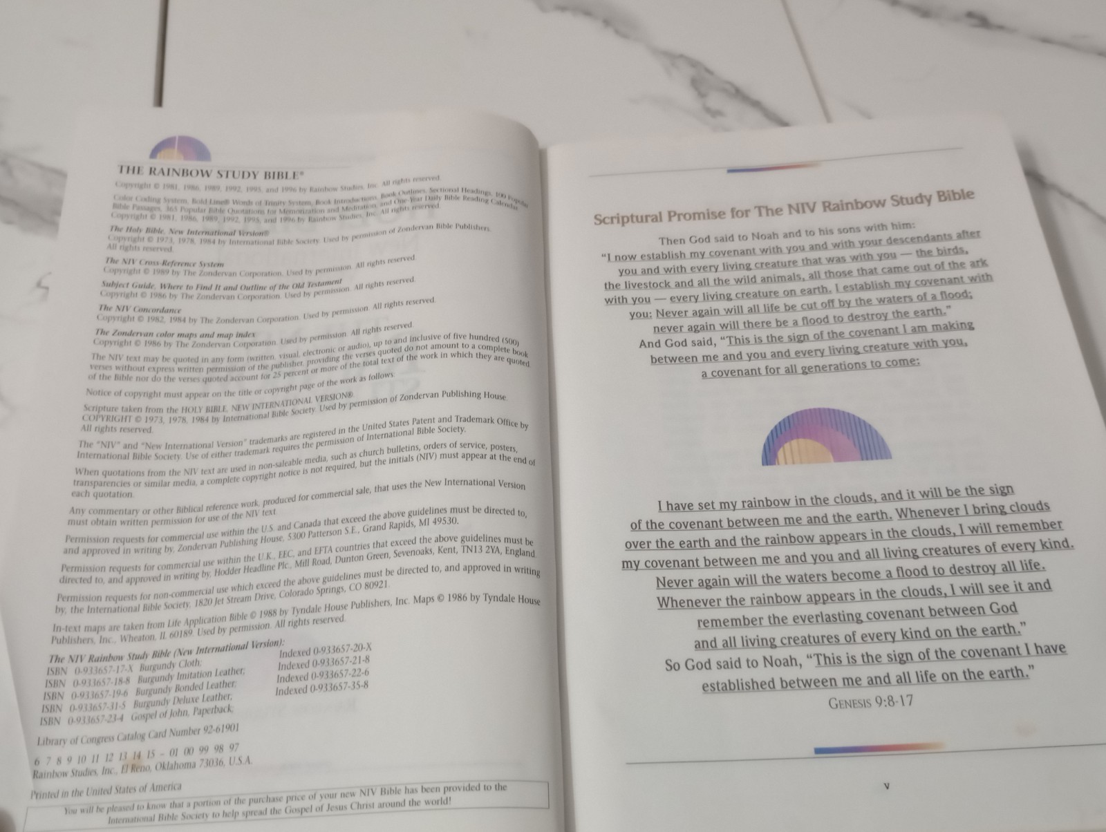 Rainbow Study Bible, NIV, 1996 Color Coded Bold Line Edition, Hardcover