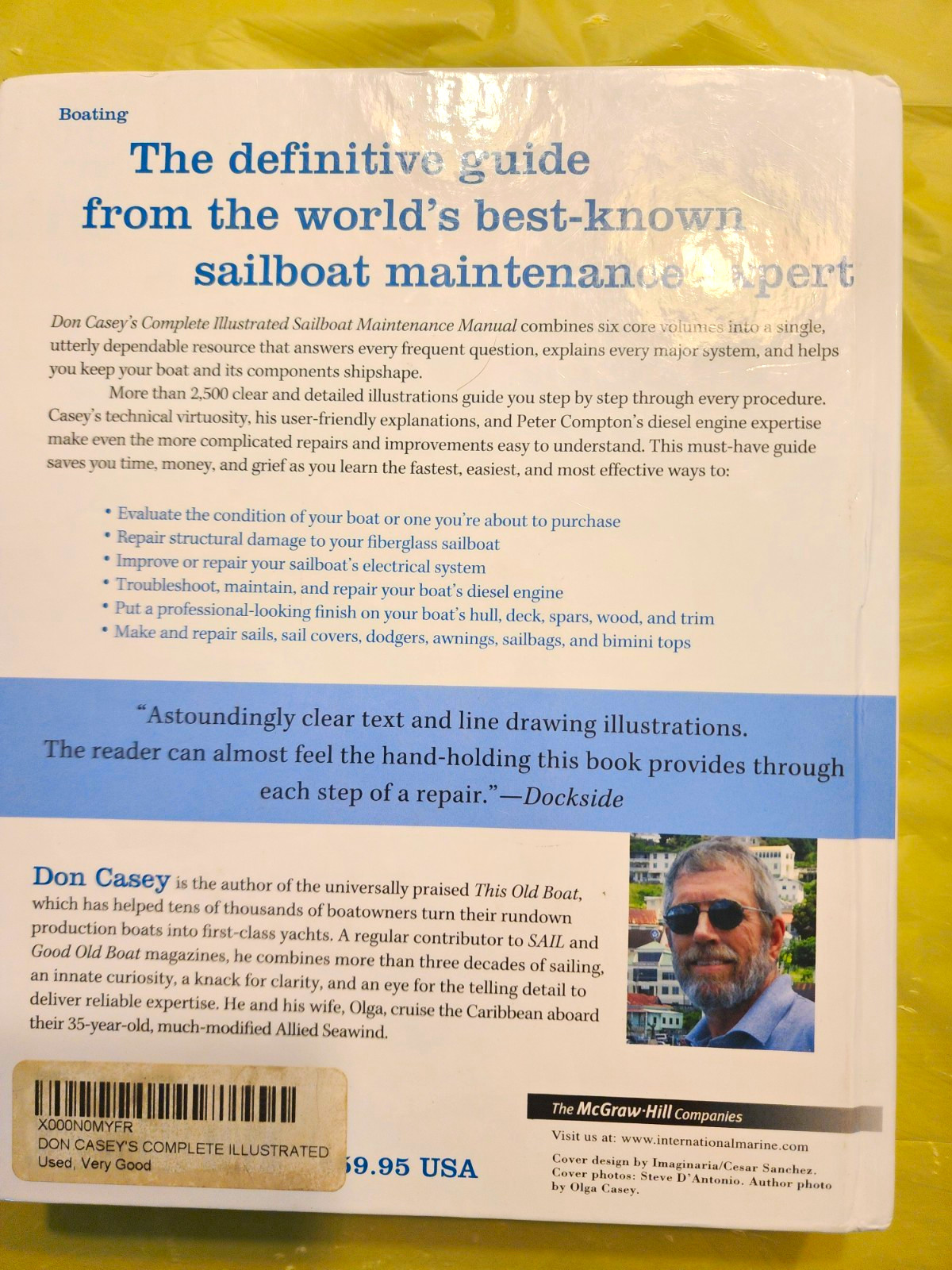 Don Casey Complete Illustrated Sailboat Maintenance Manual HC 1st Ed 2005