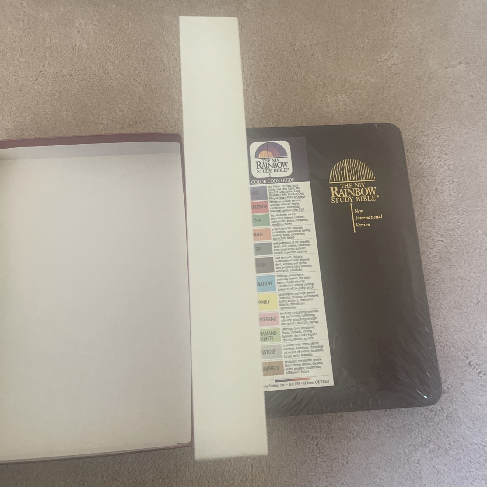 Rainbow Study Bible New International Version NIV Imitation Leather Bold Ln NEW