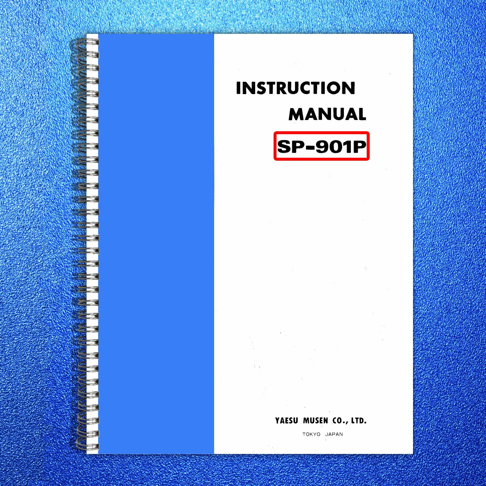 YAESU SP-901P Speaker User Manual – STEEL WIRE BOUND – PROTECTIVE COVERS