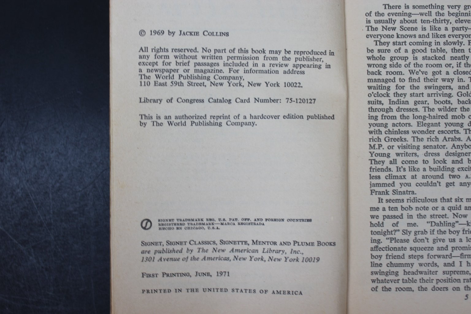 The Stud Jackie Collins 1971 First Printing Signet New American Library PB