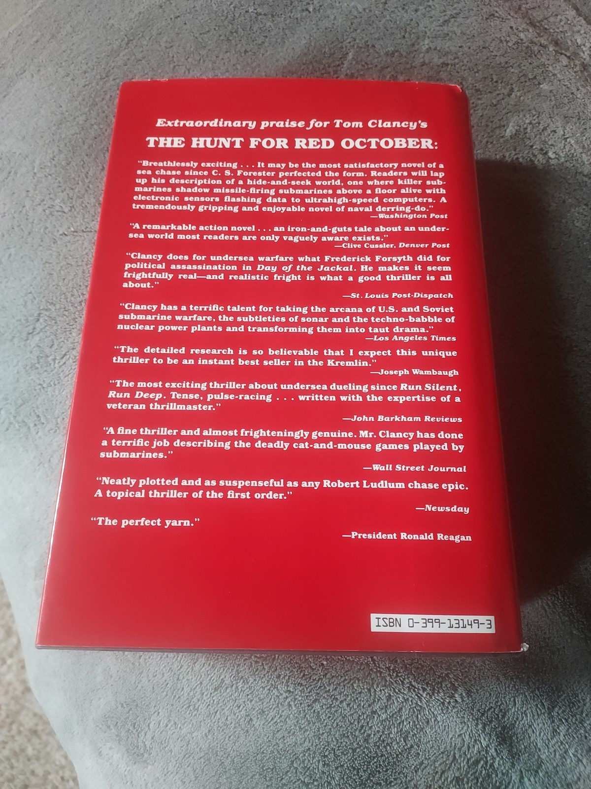 Tom Clancy / Red Storm Rising / Signed Later Printing / G.P. Putnam’s Sons 1986