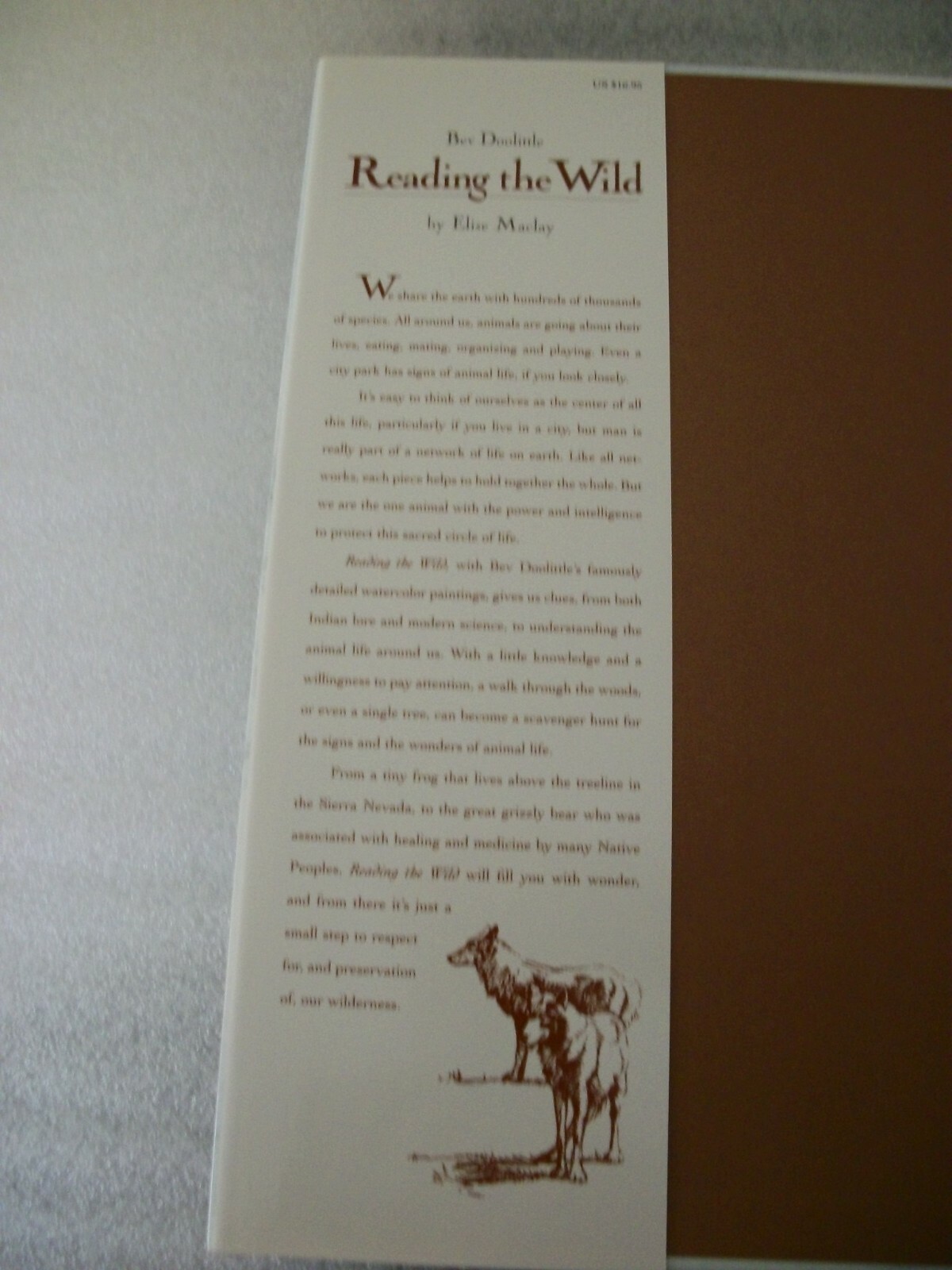 Bev Doolittle Book – Reading the Wild by Elise Maclay – First Edition – SIGNED