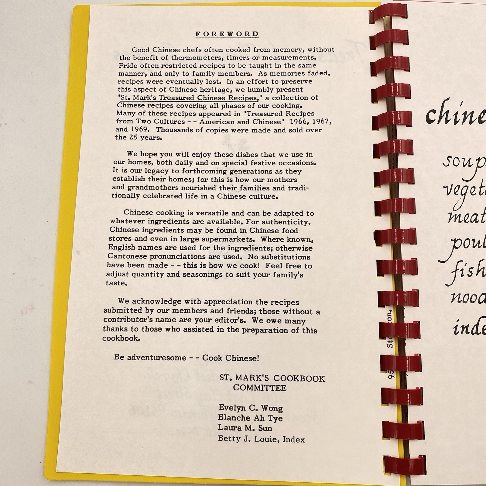 St. Marks United Methodist Church TREASURED CHINESE RECIPES Stockton, CA 1991