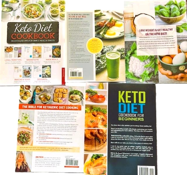 5 Keto Books: BIG BOOK, KETO DIET, BACON & BUTTER, 2 KETO BOOKS 95&127 Pages