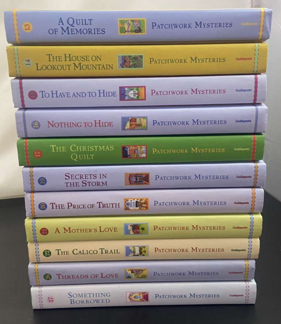 Patchwork Mysteries Books Guideposts Hardcover Book Inspirational READ Lot of 23