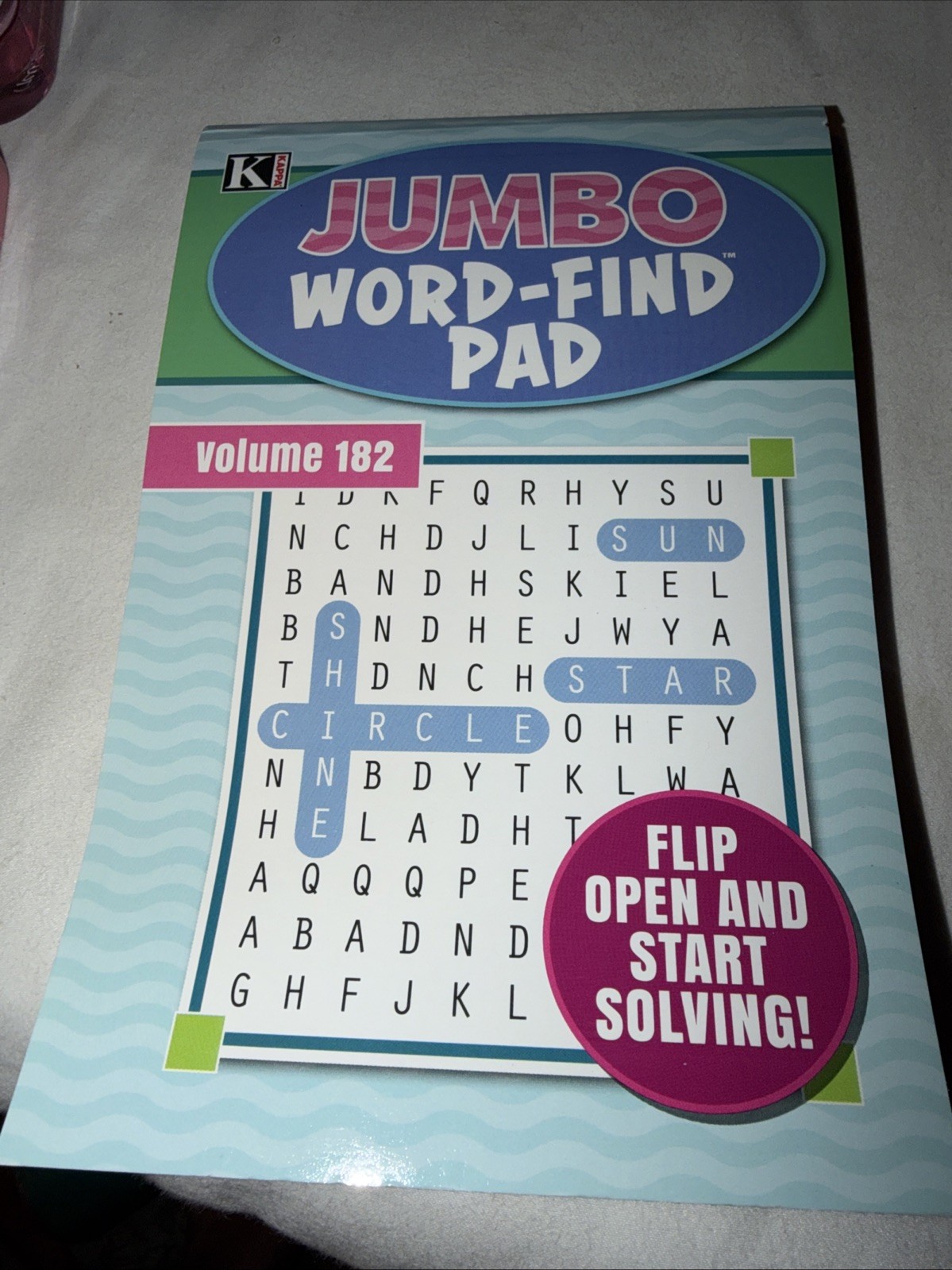 KAPPA Word-Find Pocket Puzzle Volume 182 Pages 162 W/ 73 Puzzles Large Print NEW