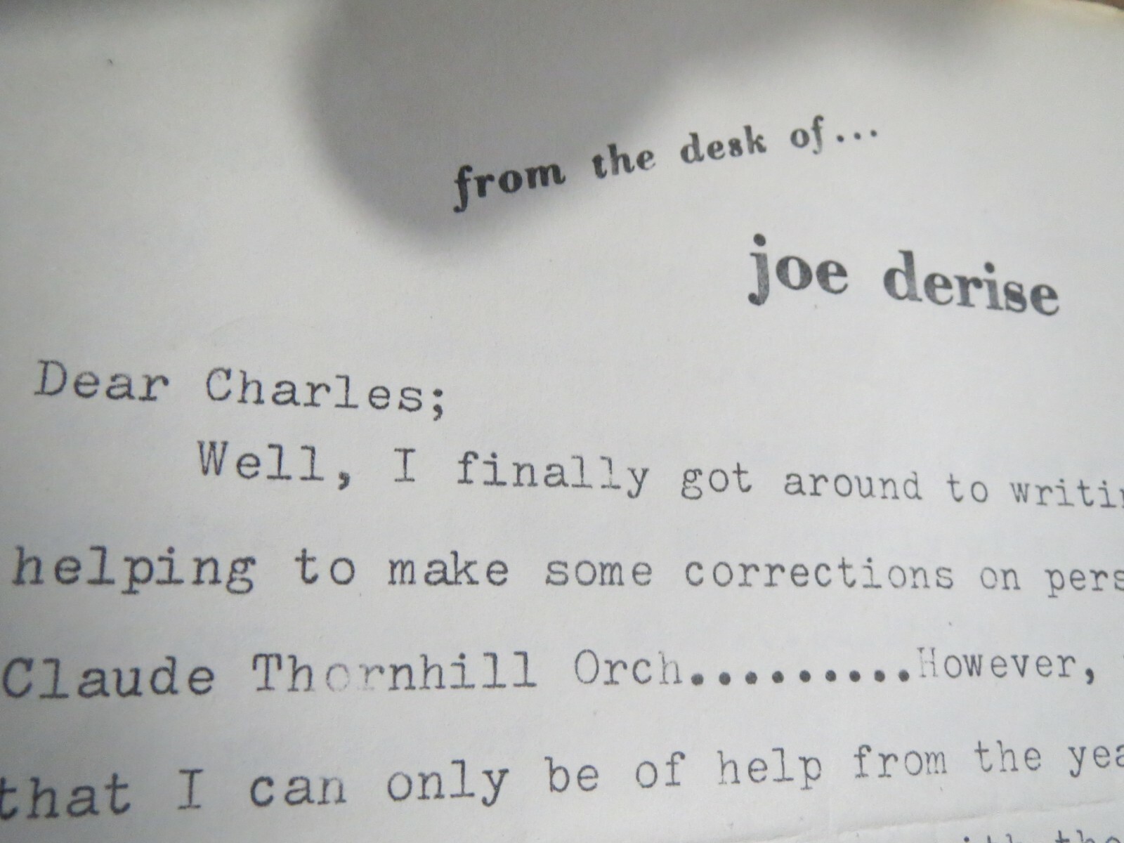 Claude Thornhill Discography, Jazz Discographies Unlimited 24 pages circa 1971