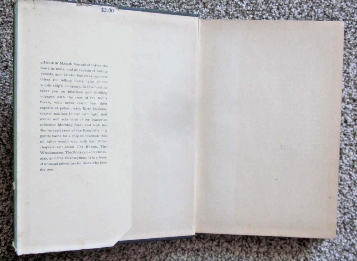 COOK and the CAPTAIN BOLD by AARTHUR MASON / HC / 1924 / With ACCEPTABLE JACKET