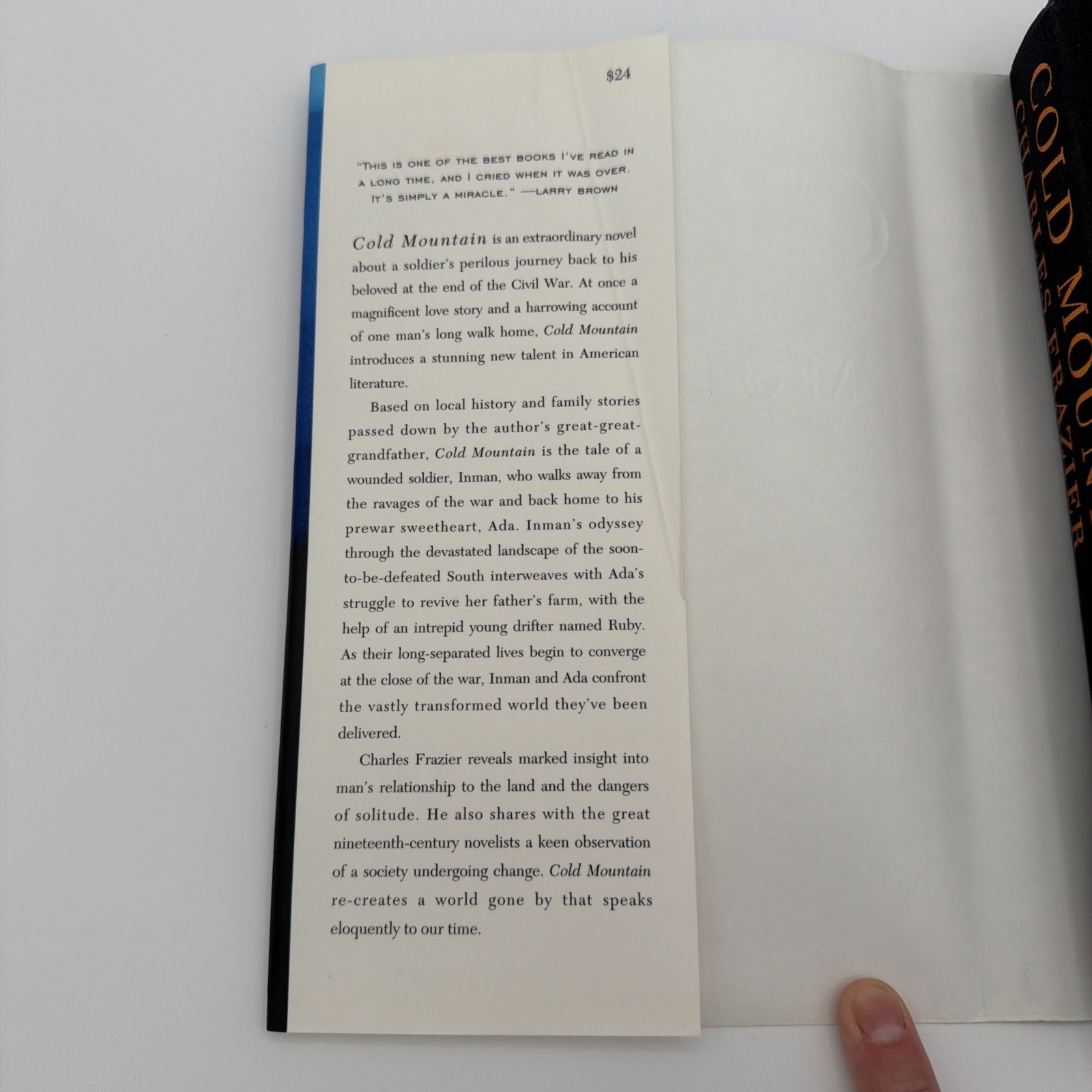 Cold Mountain by Charles Frazier, First Edition, 1997 Hardcover With Dust Jacket