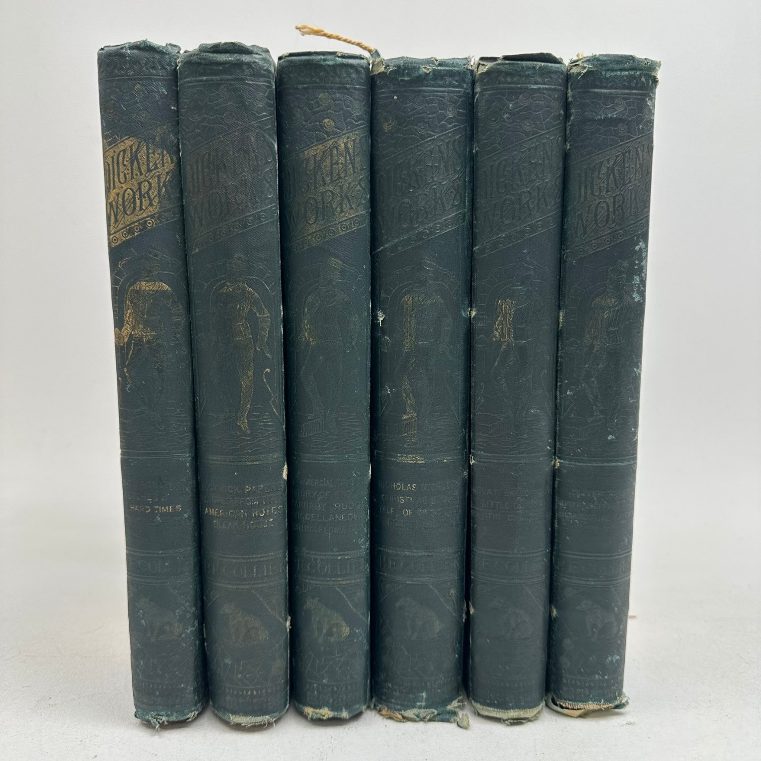 Works of Charles Dickens Vol 1-6 P. F. Collier Unabridged Illustrated Vintage