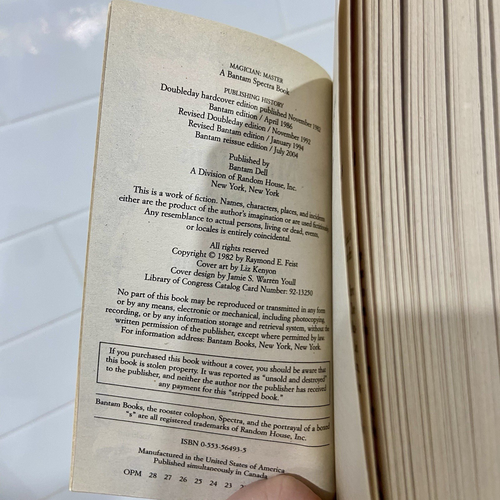 Magician: Master by Raymond E. Feist (Bantam Reissue edition, 2004)