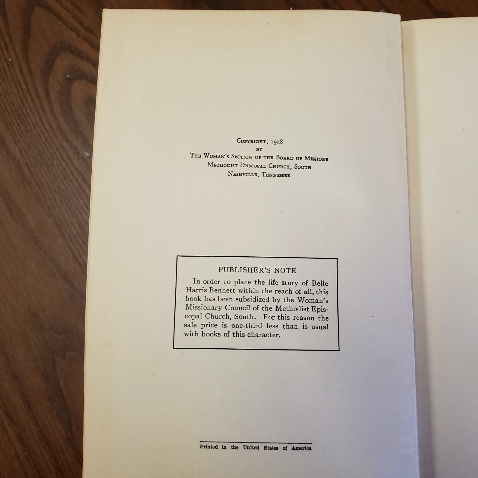 BELLE HARRIS BENNETT: HER LIFE WORK By R. W. Macdonell First Edition
