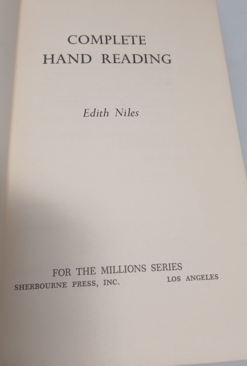 FIRST EDITION Complete Handing for the Millions by Edith Niles (1970 Trade Paper