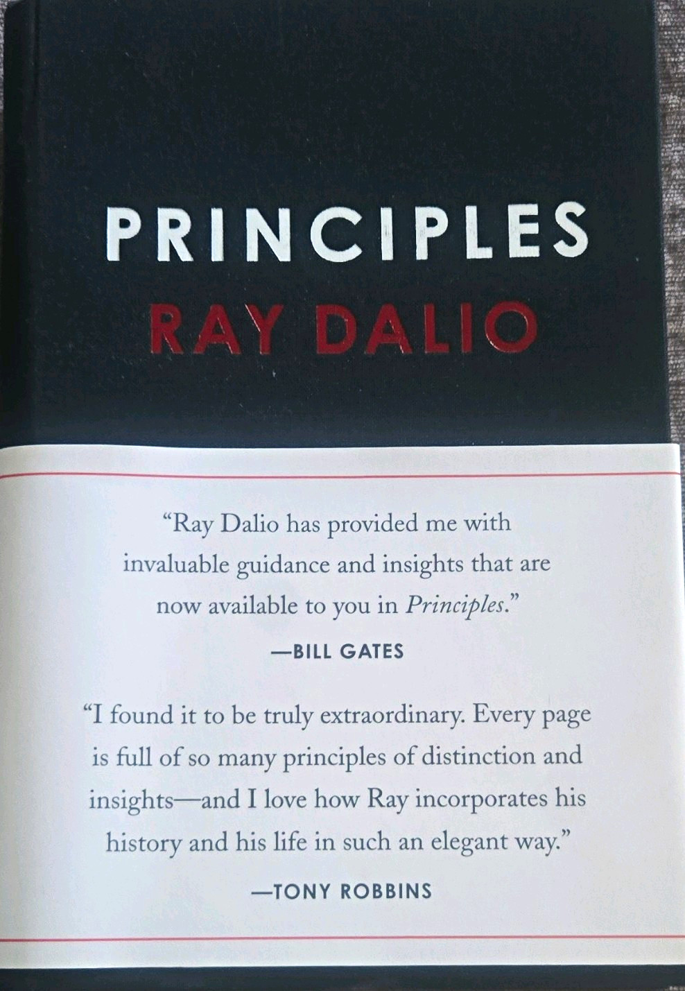 Ray Dalio Principles: Life and Work Hardcover 2017 Simon & Schuster Business