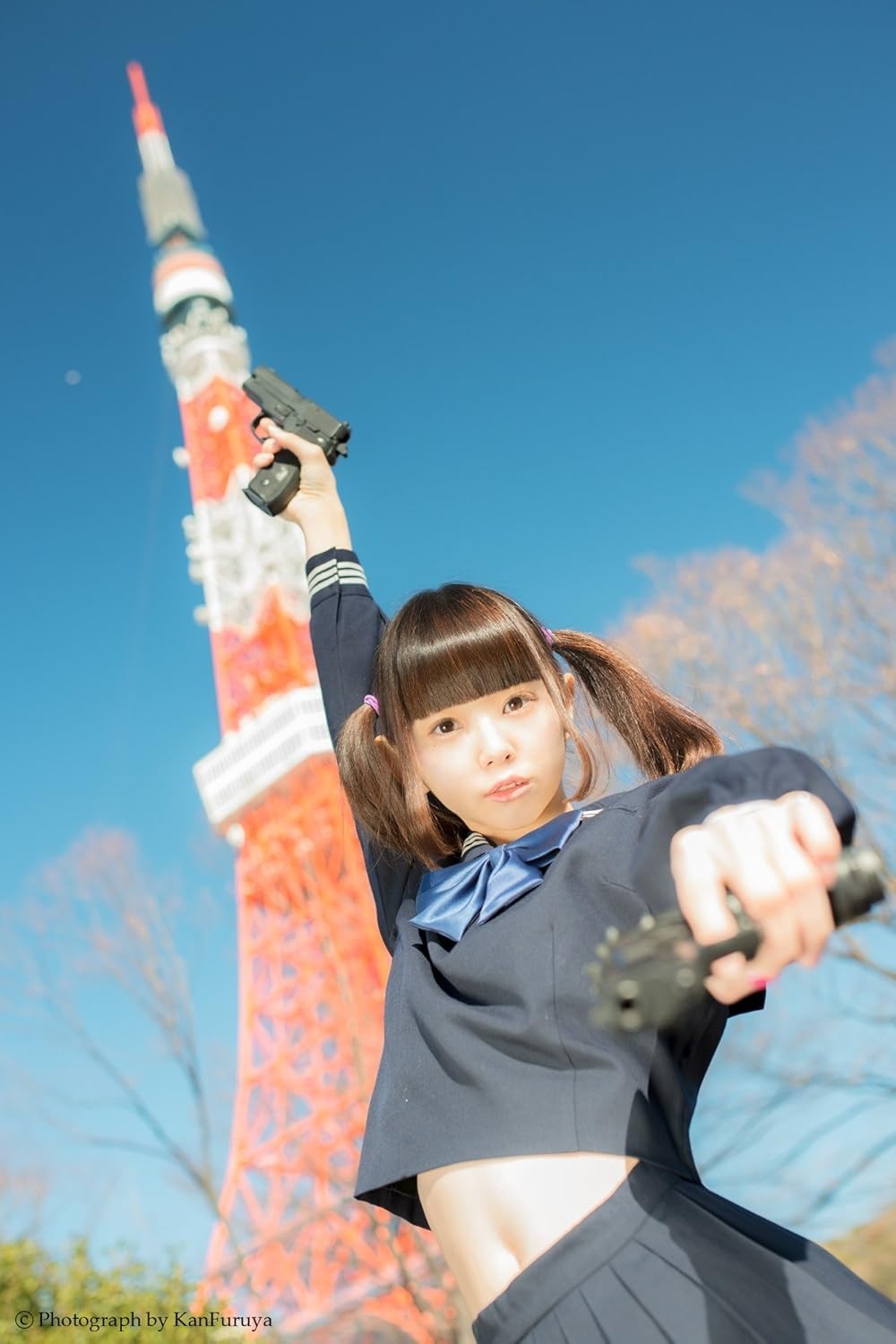 Photo Book TWINTAIL & MACHINE GUN Pigtails Uniform Cosplay Art 144×210mm 128p